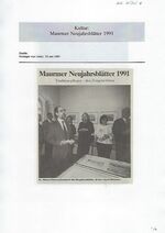 DOK 71/3.158: Maurmer Neujahrsblätter 1991 (Neujahrs-Blätter)