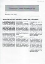 DOK 71/3.187: David Herrliberger, Emanuel Büchel und Godi Leiser