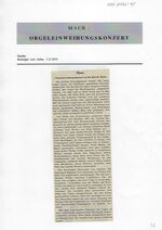 DOK 71/3.58: Orgeleinweihungskonzert in der Kirche Maur