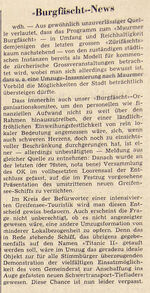 DOK 71/3.83: Artikel "Burgfäscht - News"