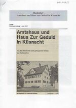 DOK 71/3.96: Amtshaus und Haus zur Geduld in Küsnacht