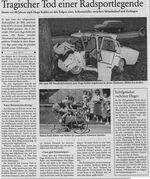 DOK 71/4.1.27.3.81: Artikel im Anzeiger von Uster "Tragischer Tod einer Radsportlegende"