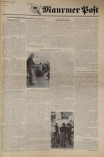 DOK 72/1.1.5.15: Anzeiger von Uster, Zweites Blatt, Nr. 15, "Maurmer Post"