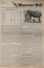 DOK 72/1.2.1.19: Anzeiger von Uster, Zweites Blatt, Nr. 19, "Maurmer Post"