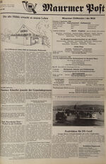 DOK 72/1.3.3.35: Anzeiger von Uster, Nr. 35, "Maurmer Post"