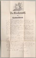 PA 47/3.3.1.23: Brief des Kirchenrats des Kantons Zürich